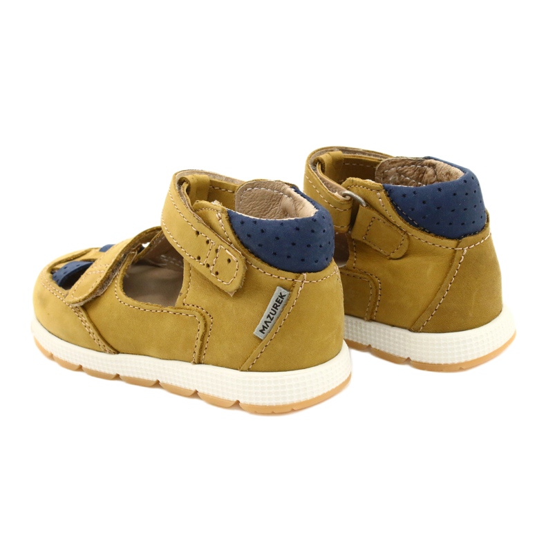 Leather boys sandals for Velcro Mazurek 1187 C. Jółty yellow 3 Leather boys sandals for Velcro Mazurek 1187 C. Jółty yellow 3