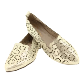 Golden openwork ballerinas Filippo DP2039 GO beige 3