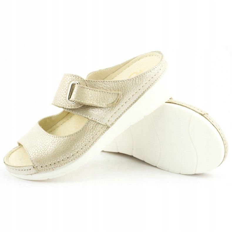 Dolce Pietro Velcro flaps 2211 beige silver 3 Dolce Pietro Velcro flaps 2211 beige silver 3