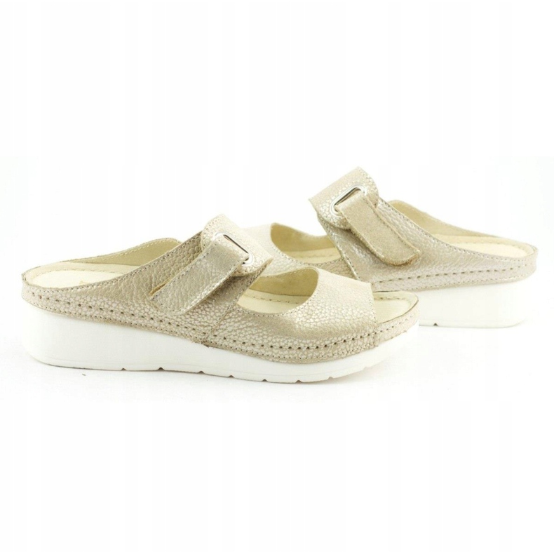 Dolce Pietro Velcro flaps 2211 beige silver 5