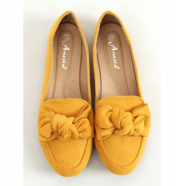 Loafers with a bow honey 88-382 Yellow 1