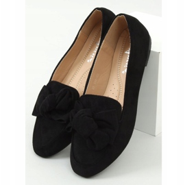 Black loafers with a bow 88-382 Black 1