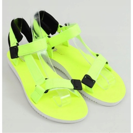 Yellow Velcro sports sandals N-67 Fluorescent Yellow 1 Yellow Velcro sports sandals N-67 Fluorescent Yellow 1