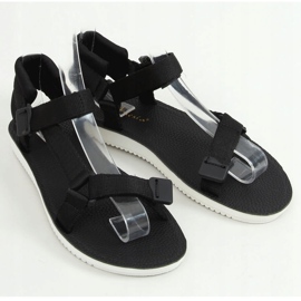 Black N-67 Black Velcro sports sandals 1