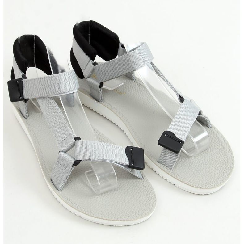 Gray N-67 Gray Velcro sports sandals grey 1 Gray N-67 Gray Velcro sports sandals grey 1