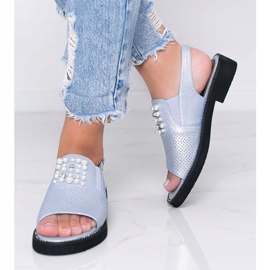 Blue sandals with pearls Like A Woman 1