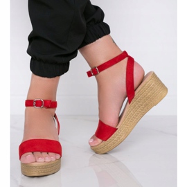 Red Seaky wedge sandals black 1
