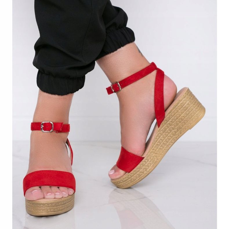 Red Seaky wedge sandals black 1