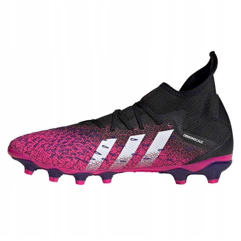 Adidas Predator Freak.3 Mg M FW7515 football boots graphite, black, purple black 1