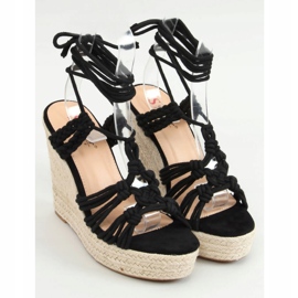 Black Espadrilles on a wedge braided black M319P Black 1 Black Espadrilles on a wedge braided black M319P Black 1