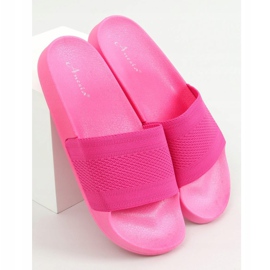 Fuchsia knitted slippers MU-5 Fuchsia pink 1