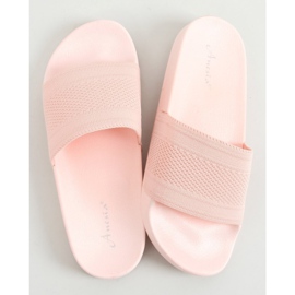 Knitted pink slippers MU-5 Nude 1