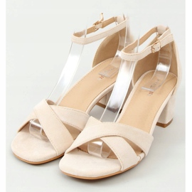 Beige high-heeled sandals 8832 Beige 1