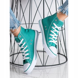New Age Tied High Sneakers green 1