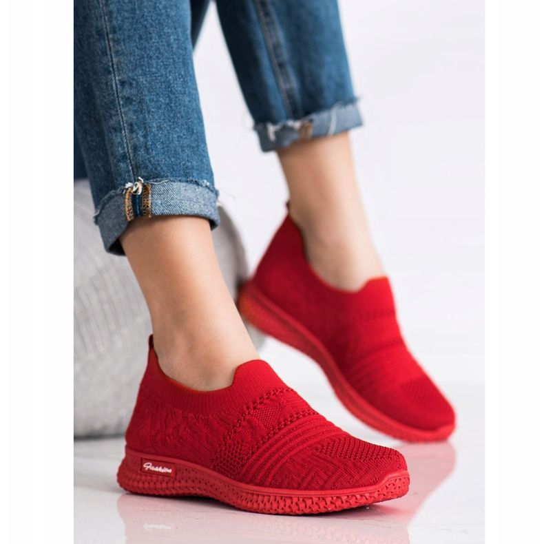MCKEYLOR Red Slip-On Sneakers 1