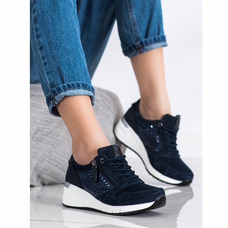 Filippo Navy Leather Sneakers navy blue blue 1 Filippo Navy Leather Sneakers navy blue blue 1