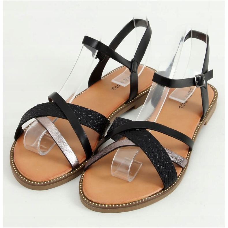 Black women's sandals WL060 Black 1