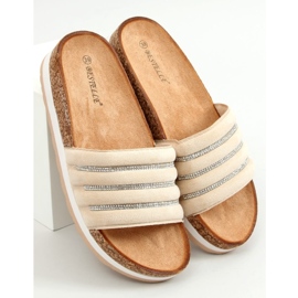 Beige cork slippers LS018 Beige 1