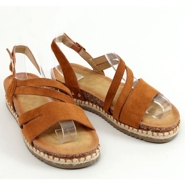 Sandals espadrilles boho camel FD002 Camel brown 1