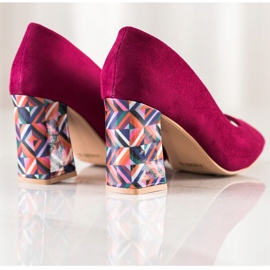 Sabatina Open Toe Pumps With Decorative Heel pink 1