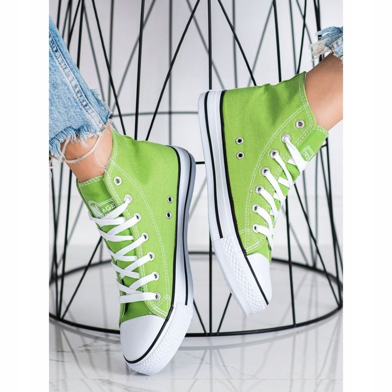 New Age High Sneakers green 1