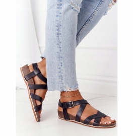 Black Sandals On The Cork Sole Big Star DD274A009 2 Black Sandals On The Cork Sole Big Star DD274A009 2