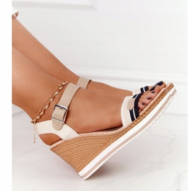 PG1 Tropical Beige Wedge Sandals 1 PG1 Tropical Beige Wedge Sandals 1