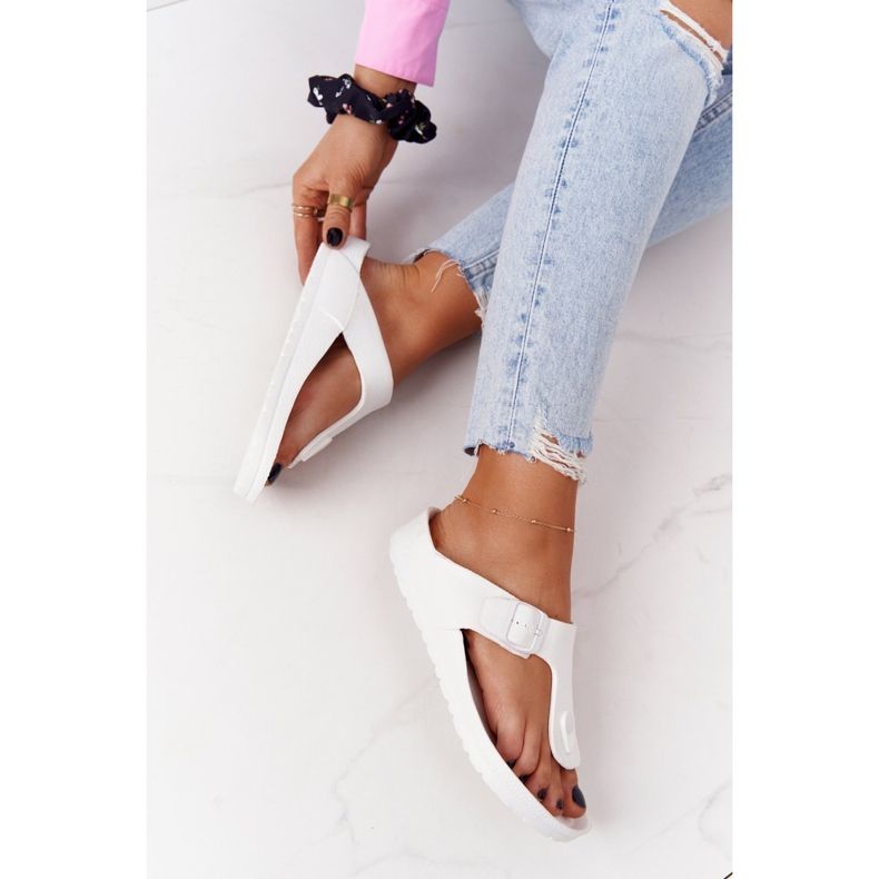 NEWS Women's Rubber Flip-flops White Alma 1 NEWS Women's Rubber Flip-flops White Alma 1