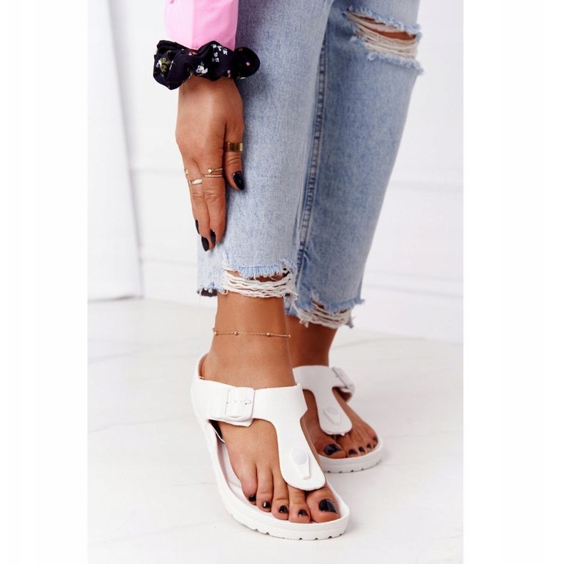 NEWS Women's Rubber Flip-flops White Alma 2 NEWS Women's Rubber Flip-flops White Alma 2