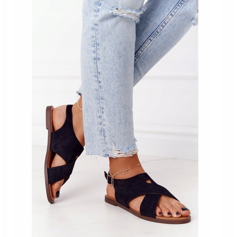 Suede sandals Sergio Leone SK060 Black 1