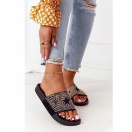 EVE Black Edie Rubber Slippers With Jets 2