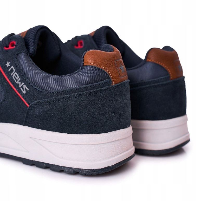 NEWS Men's sports shoes Sneakers Navy Fabian navy blue 1