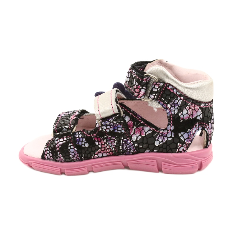 Mazurek Girls' leather sandals high preventive 291 with a butterfly silver 1 Mazurek Girls' leather sandals high preventive 291 with a butterfly silver 1