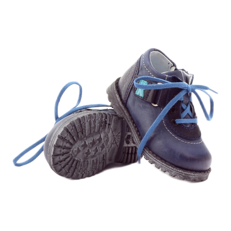 Boys' leather boots 1456 navy blue RenBut 3 Boys' leather boots 1456 navy blue RenBut 3