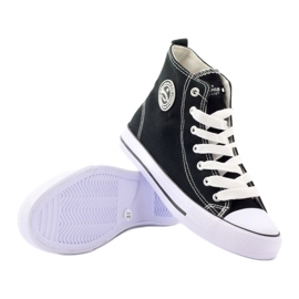 American Club LH02 high-top sneakers black white 3