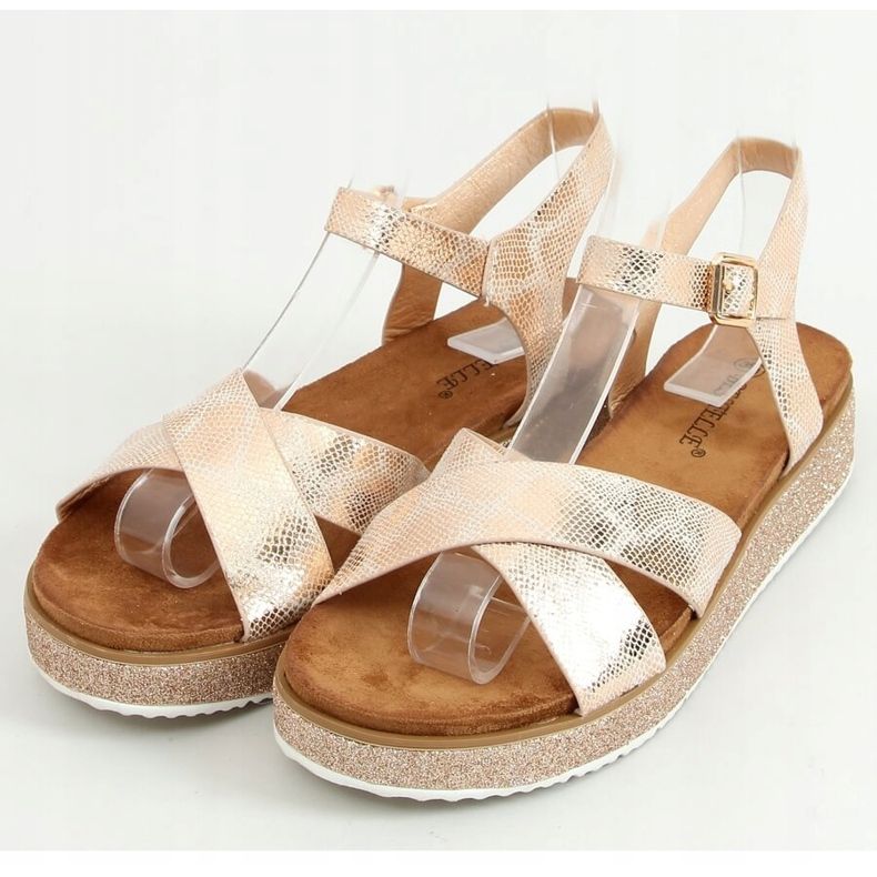 Champagne women's sandals 100-139SA-1 Champagne multicolored pink 1