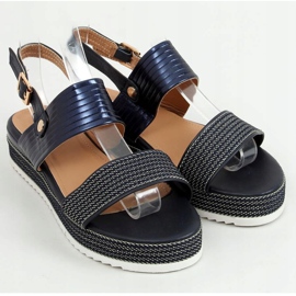 Navy blue sandals for women YQ16 Blue 1
