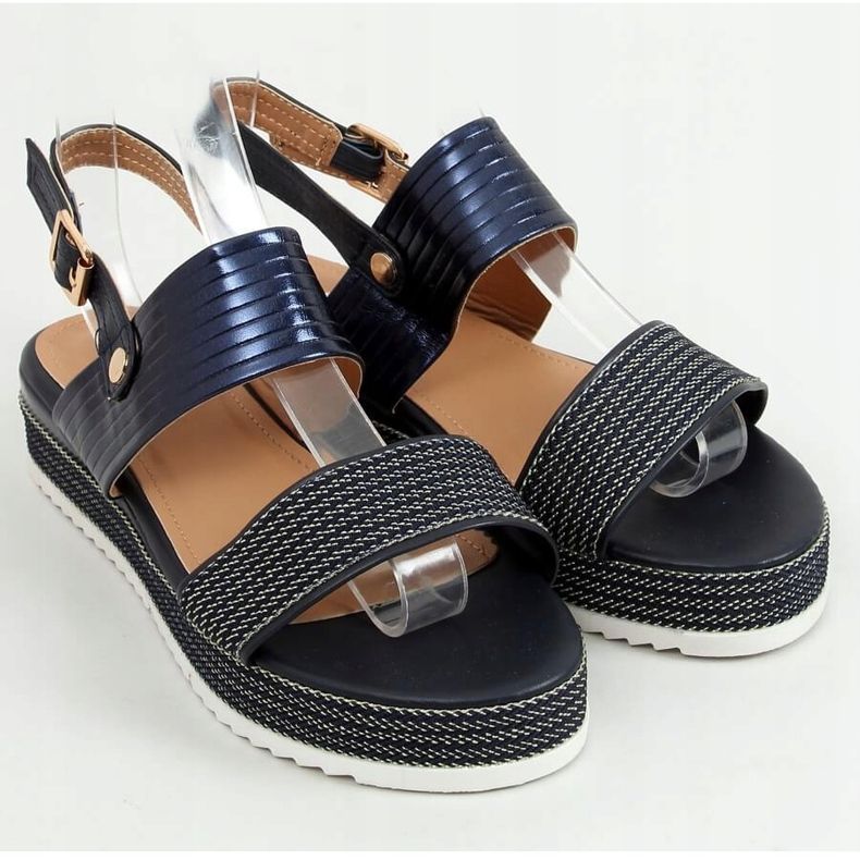 Navy blue sandals for women YQ16 Blue 1