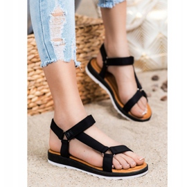 SHELOVET Fashionable Sandals With Velcro black 1