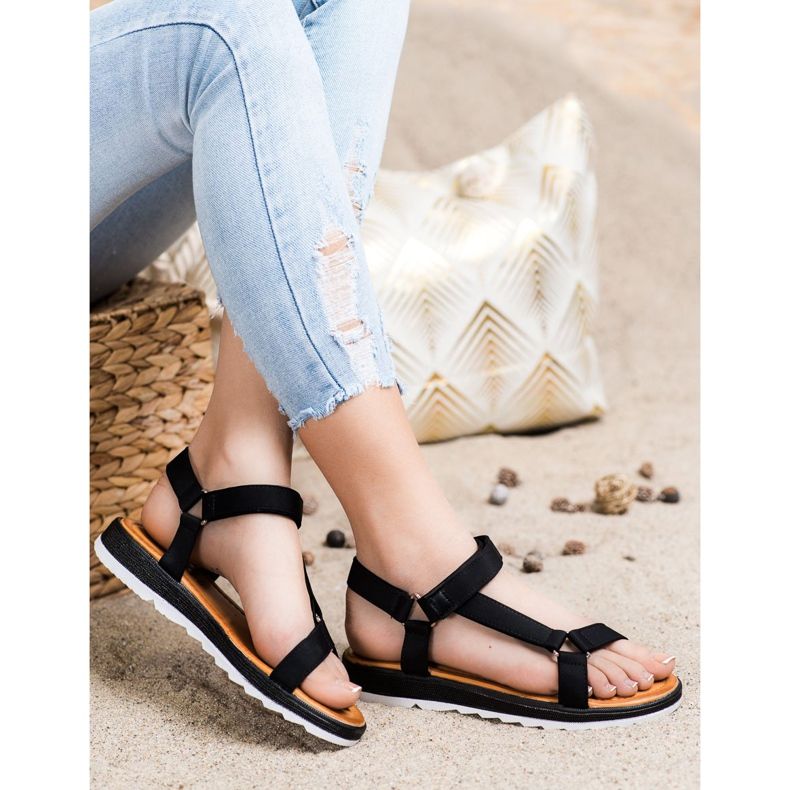 SHELOVET Fashionable Sandals With Velcro black 2