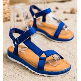 SHELOVET Fashionable Sandals With Velcro blue 1 SHELOVET Fashionable Sandals With Velcro blue 1