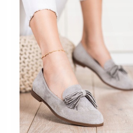 Evento Suede Lords With Fringes grey 1