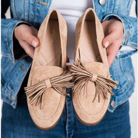 Evento Suede Lords With Fringes beige 1