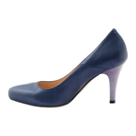 Mojo Pumps comfortable blue metallic heels multicolored 2