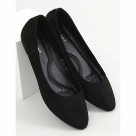 Black CC212P Black smooth suede ballerinas 2
