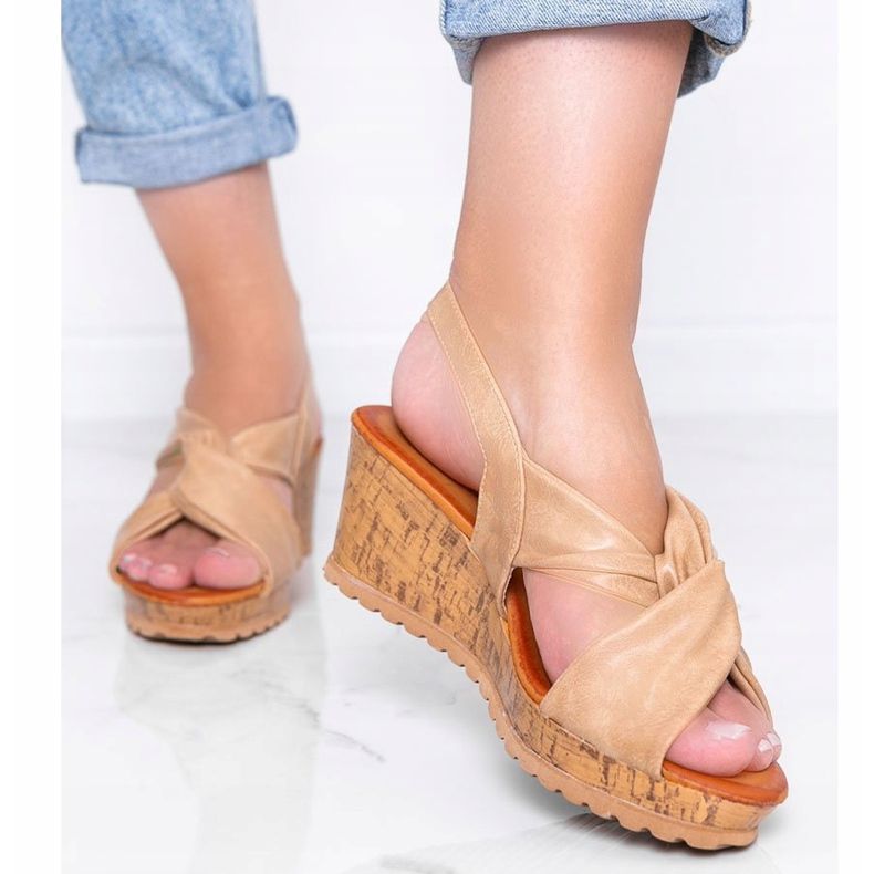 Beige wedge sandals Buenos Aires 1 Beige wedge sandals Buenos Aires 1