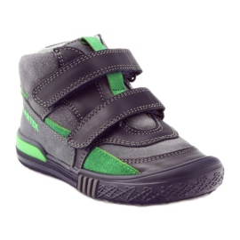 Gray and green Velcro boots Bartek 91756 black multicolored grey 1