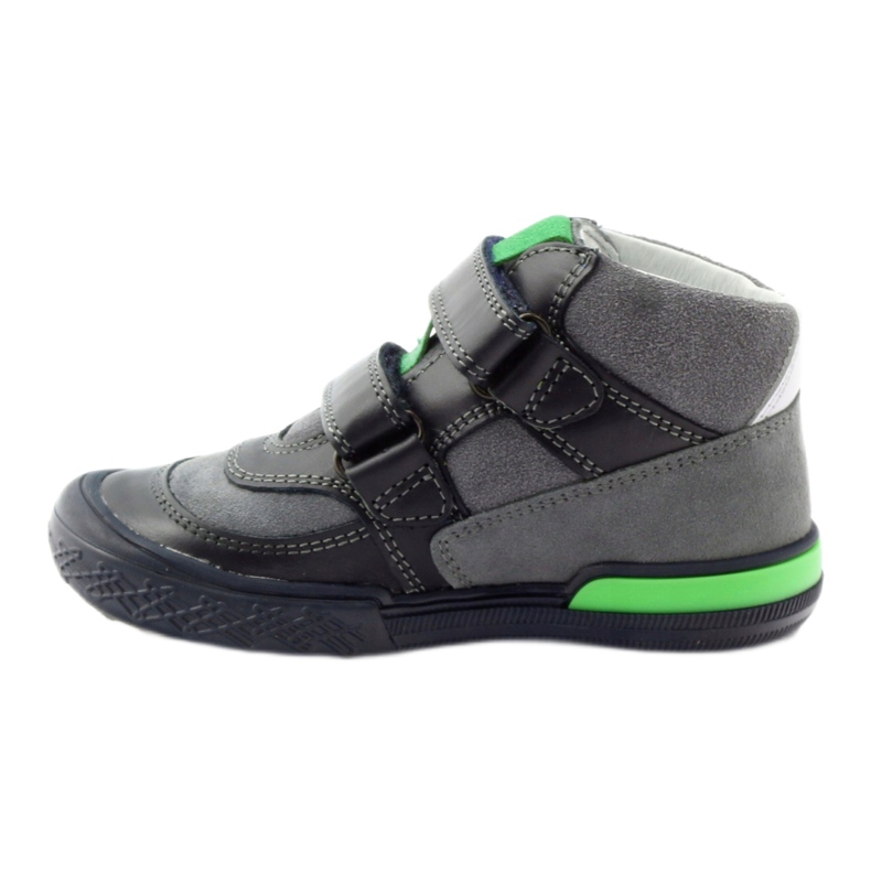 Gray and green Velcro boots Bartek 91756 black multicolored grey 2