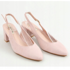 Pumps with an open heel pink 9R27 Nude 3