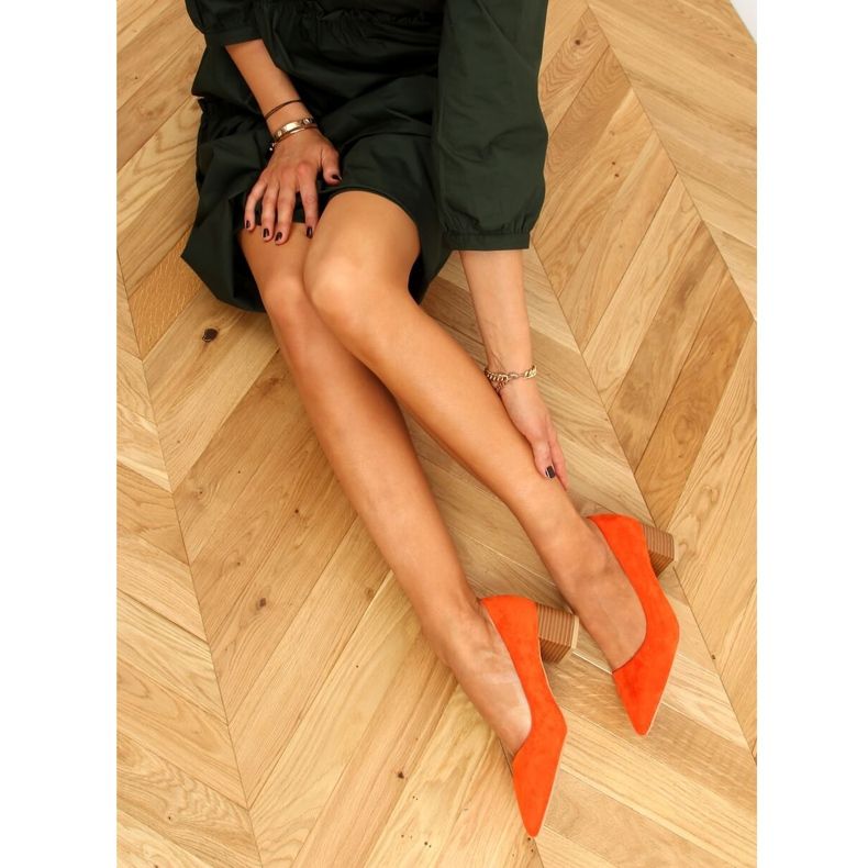 Pumps on wooden heels orange CL75P Orange 1